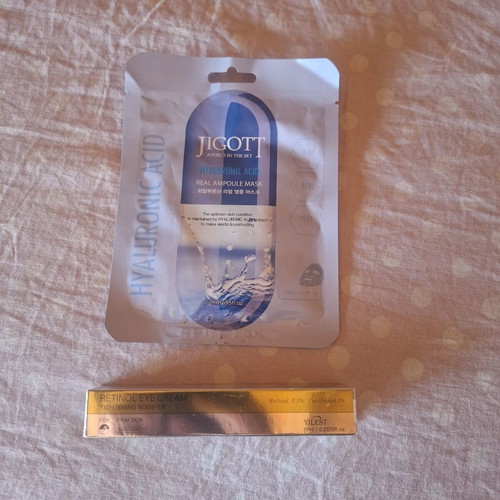 Retinol Eye Cream and Hyaluronic Acid Mask new, anti-aging