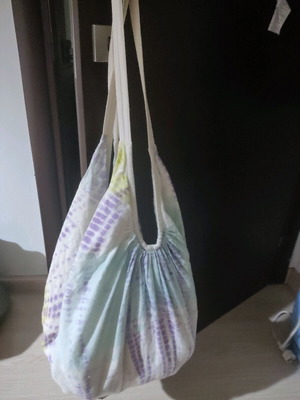 Beach bag like new, fabric, crossbody, multicolor