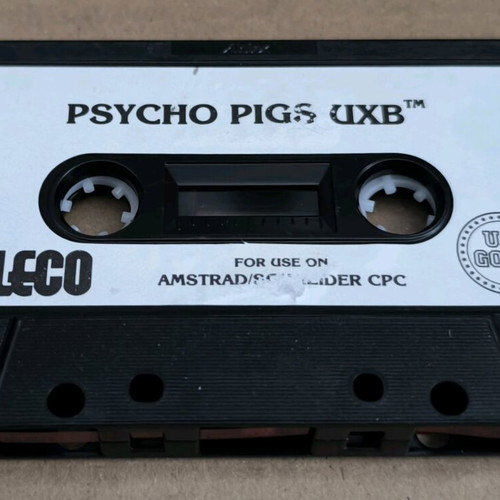 Psycho Pigs UXB Amstrad cassette like new, complete in box