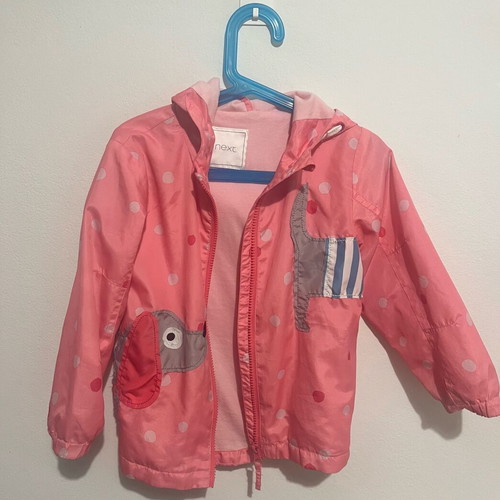 Next jacket used, thin spring windbreaker for 3-4 years old, pink