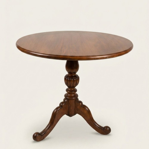 Classic oval coffee table used, solid walnut wood