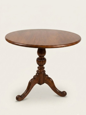 Classic oval coffee table used, solid walnut wood