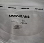 DKNY T-shirt new, white with silver logo, size L