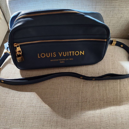 Louis Vuitton Flight Paname Take Off Crossbody Bag used, blue leather