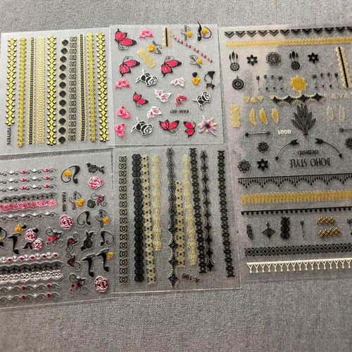 3D Nail Stickers new, pack of 5 pieces
