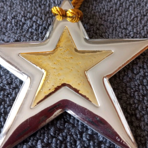 Star charm silver with gold new