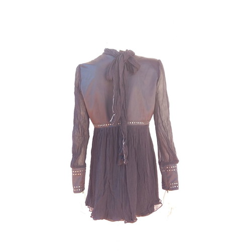 Silk blouse new with metallic details, size 44