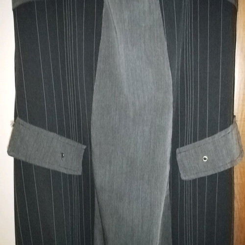 Sleeveless Black Striped Gray Dress like new, Size M