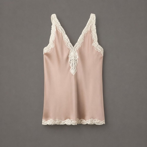 Amazing Lace Romantic Satin Top new, Mango, white and beige, size M