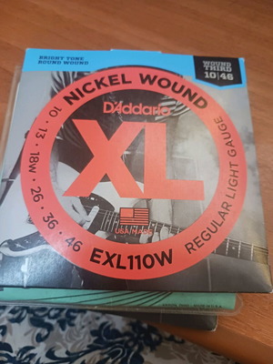 D'Addario EXL110W Χορδές κιθάρας 10-46 Wound Third Καινούργιες