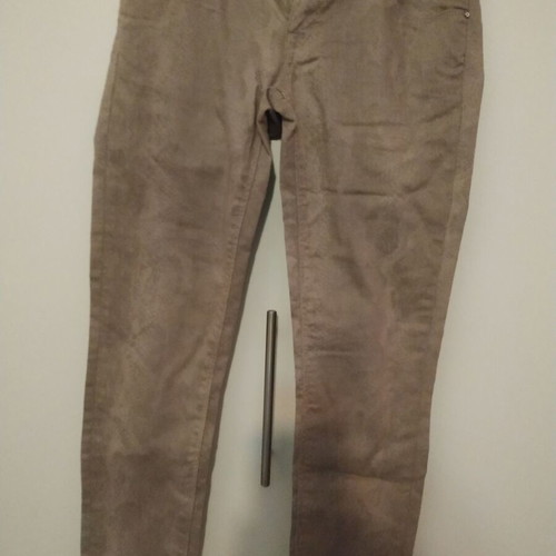 Benetton beige pants used, low-rise size S with pattern