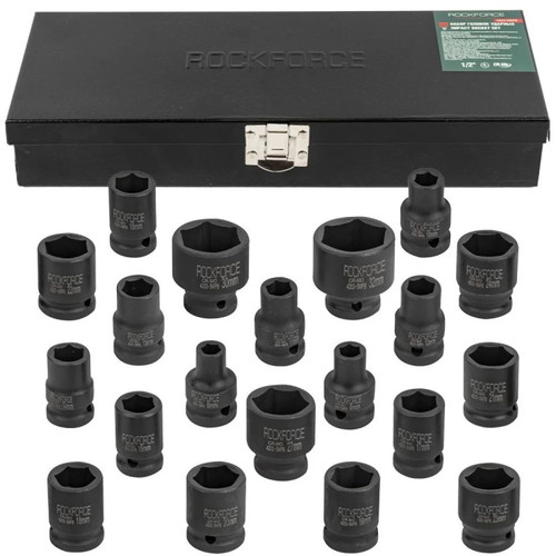 RockForce 20-Piece 1/2 Impact Socket Set new