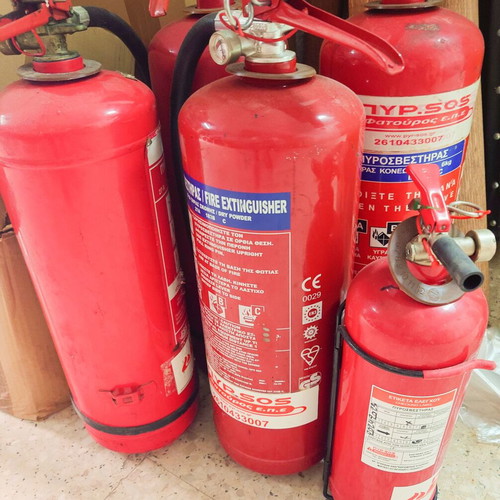 Fire Extinguishers used, pack of 3, including 2 large 5kg and 1 small 2L