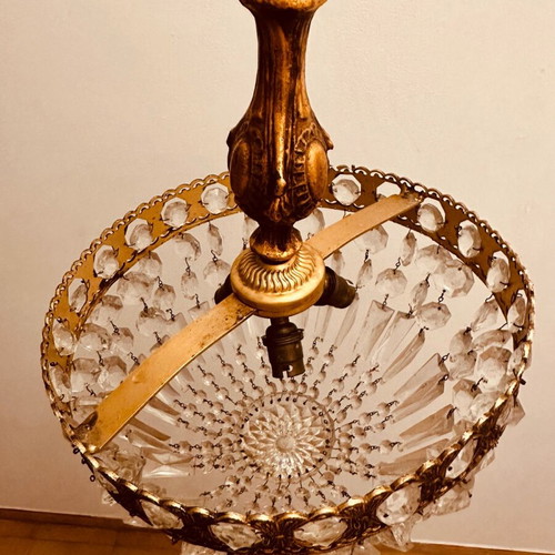 Vintage handmade crystal pendant light new