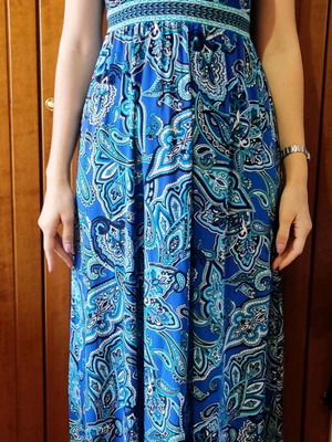 INC long dress used, blue, summer style
