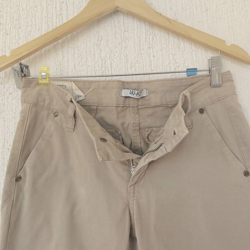 Liu Jo beige casual cotton pants size 27 Small