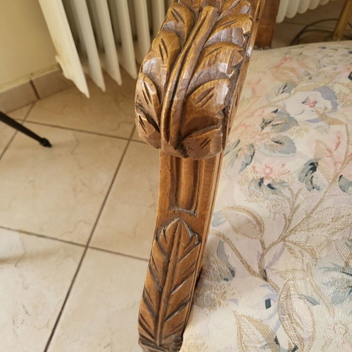 Vintage armchair used, made of rosewood, Egyptian style