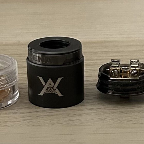 GeekVape Athena Squonk RDA used, gun metal with extra drip tip