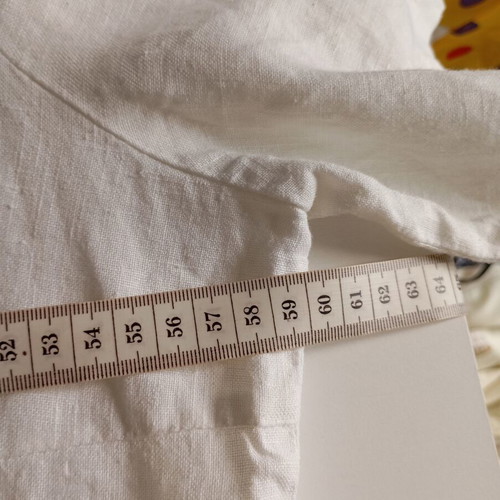 Linen women's shirt size L/XL, white