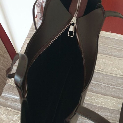 Black shoulder bag like new with soft leather and fabric scarf