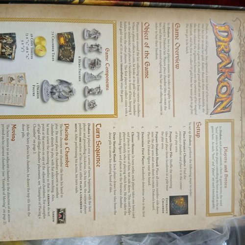 Drakon board game used by Fantasy Flight with box tear
