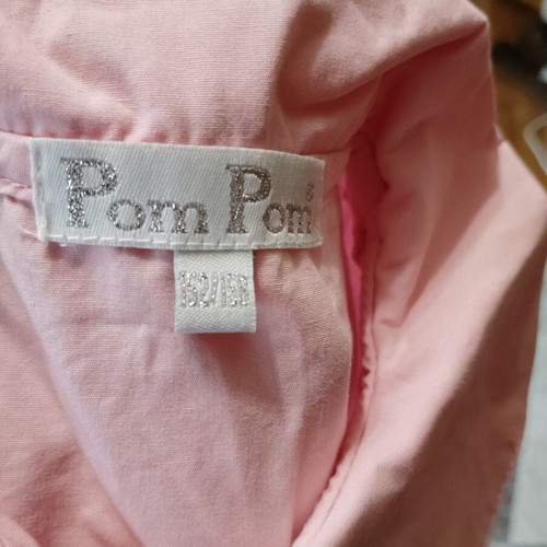 Pom Pom pink shirt and white skirt set like new