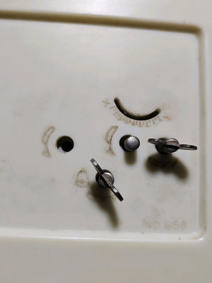 Vintage clock used, bakelite radio-shaped decorative item