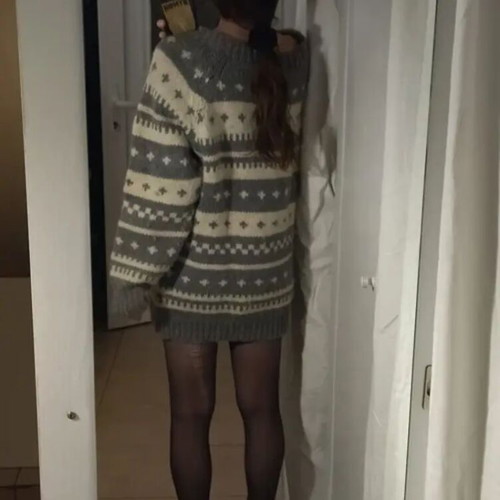 90s wool sweater with traditional Fair Isle pattern, like new