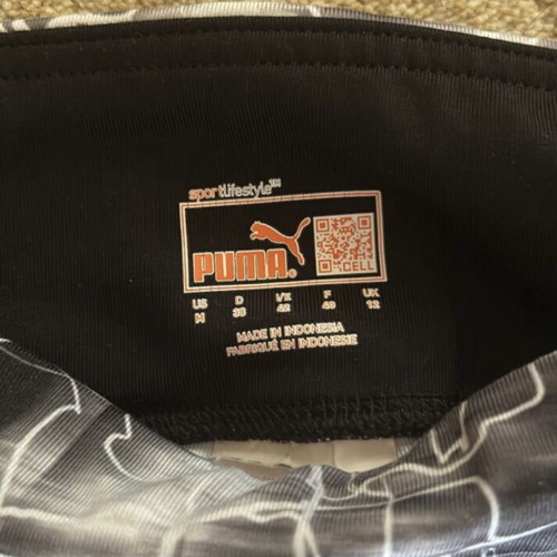 Puma leggings like new, size M, gray multicolor