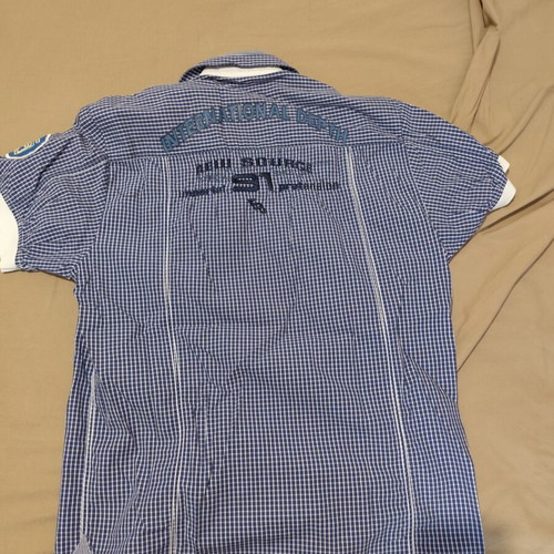 Edward Jeans men's short-sleeve checked shirt, size M