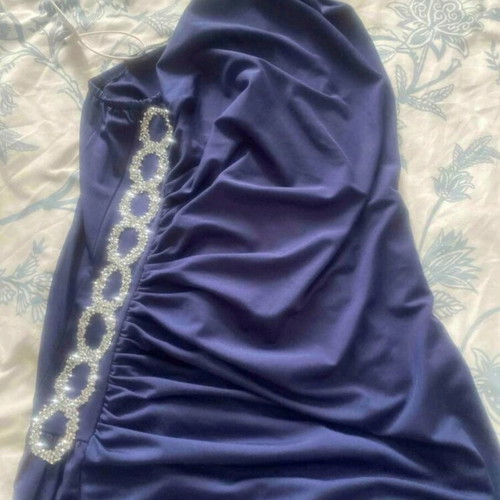 Maxi dress Ross like new navy blue with strass details size L