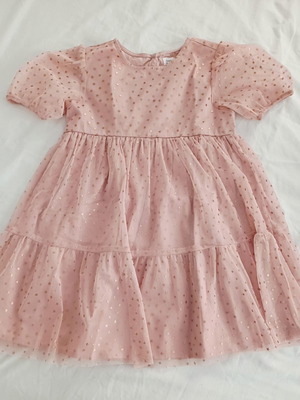 GAP girls' dress with tulle and gold stars, age 5