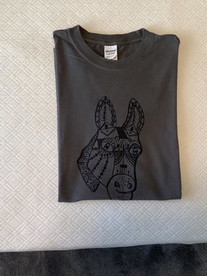 Imam Baildi unisex t-shirt gray like new, medium cotton