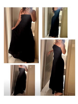 H&M Μαύρο Μακρύ Καλοκαιρινό Φόρεμα Στραπλες Καινούργιο, XS