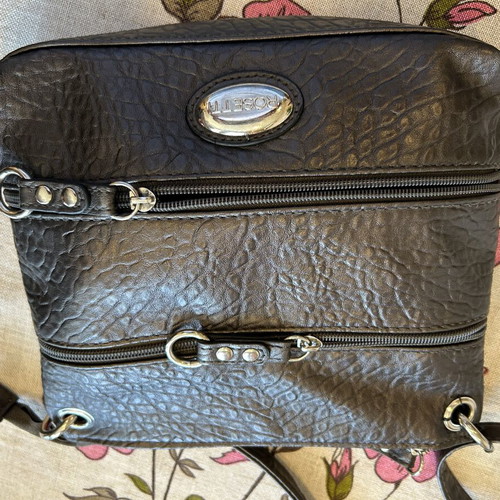 Rosetti shoulder bag used, dark brown eco leather
