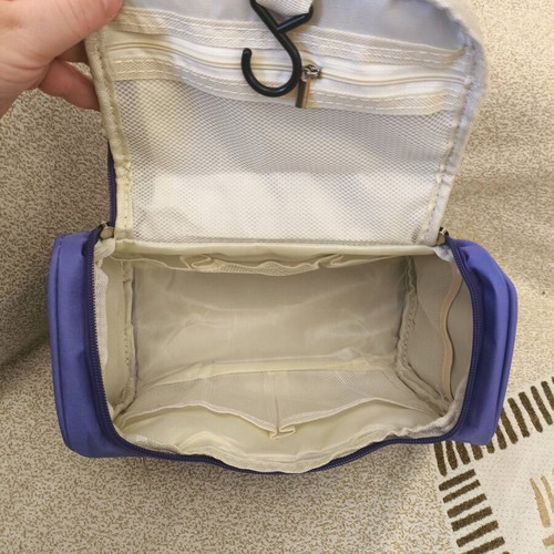 Toiletry bag new, purple, large capacity with multiple compartments