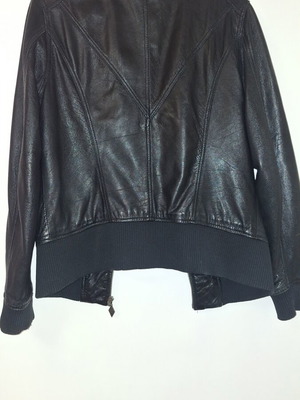 Leather jacket Pull & Bear used, black, size L