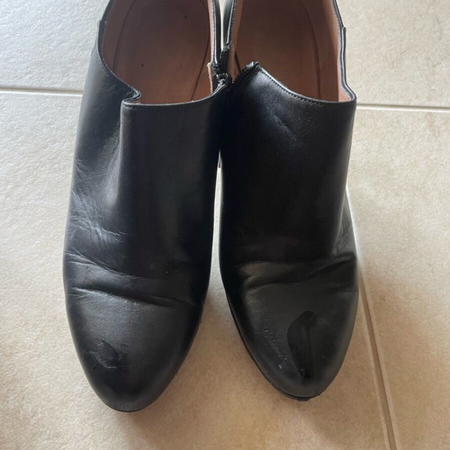 CafeNoir ankle boots used, black, real leather