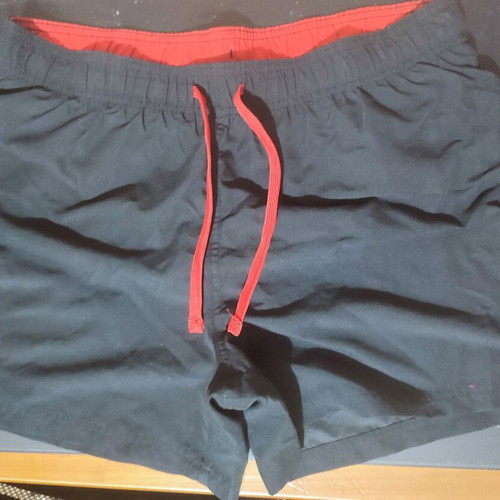 Men's swimwear size L like new, black and red