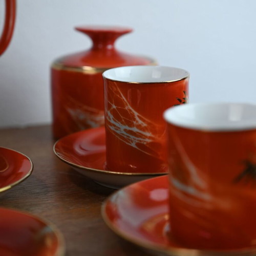 Tea and coffee set used, rare color