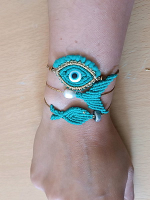 Set of 3 handmade macrame bracelets made to order