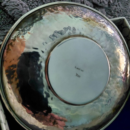 Silver collection plate like new with Vergina Sun