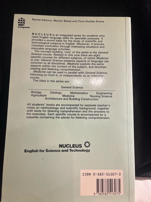 Nucleus English for Science and Technology Medicine by Tony O'Brien like new