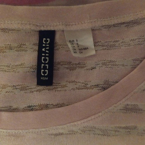 Crop H&M size S like new, white and pink