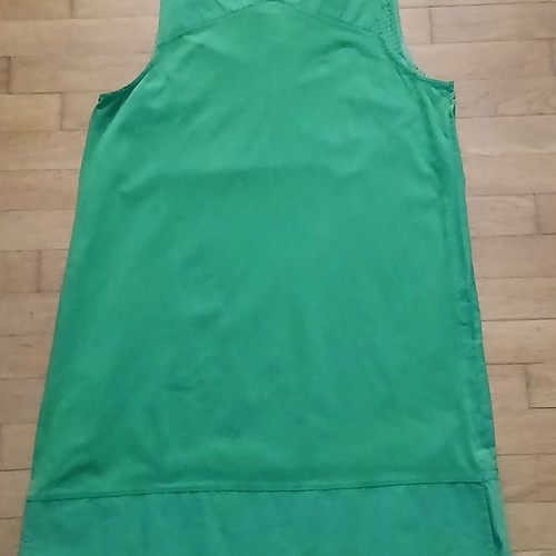 Sfera midi green sleeveless cotton dress size Large like new