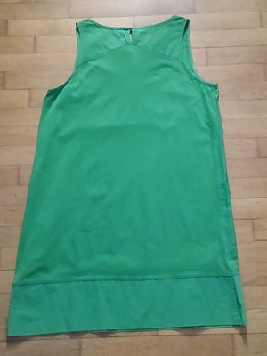 Sfera midi green sleeveless cotton dress size Large like new