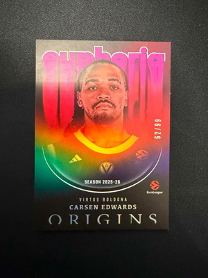 2025-26 Origins Euroleague Carsen Edwards Euphoria Bronze card /99 #18