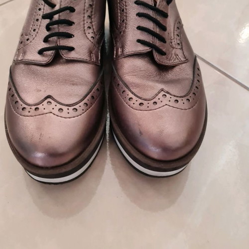 Mourtzi platform shoes used, brown, size 39