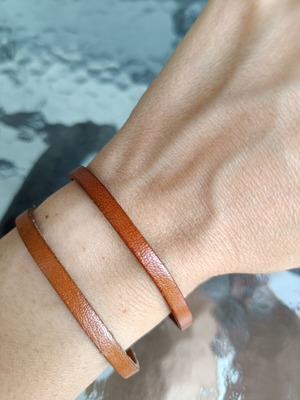 Leather bracelets like new, genuine from Florence, brown