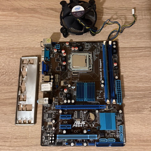 ASUS P5G41-M LX motherboard set with Intel Core 2 Duo E4600 and 2GB DDR2 RAM used